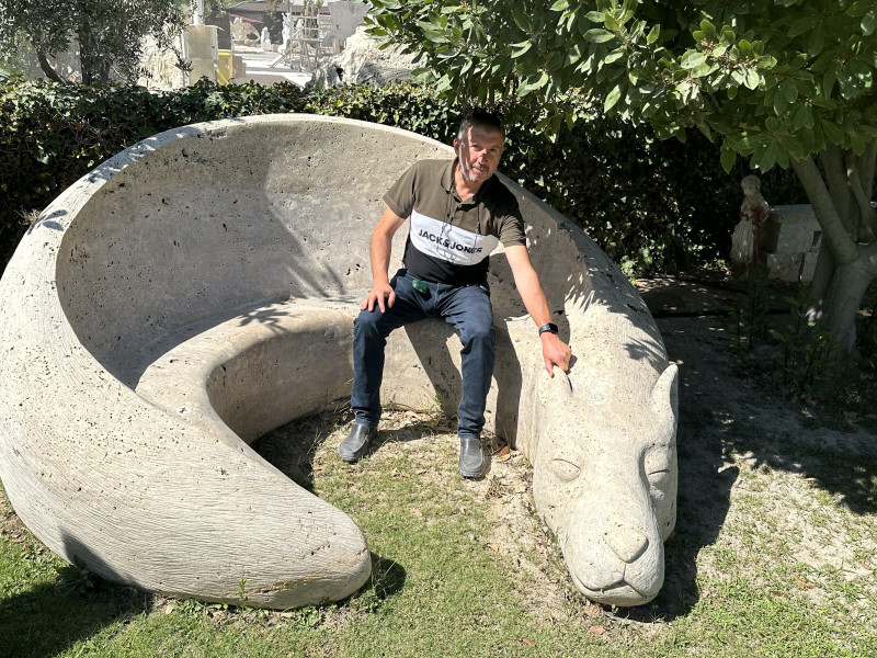 fox bench sculpture