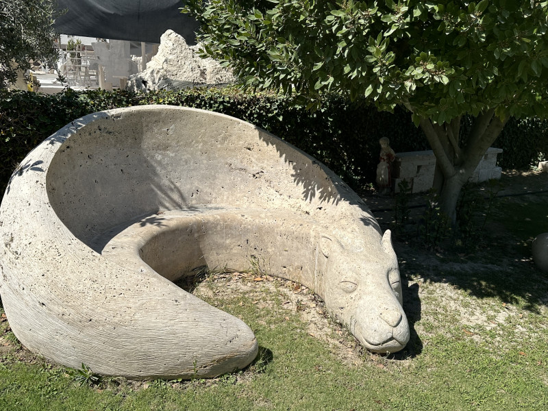 fox bench sculpture